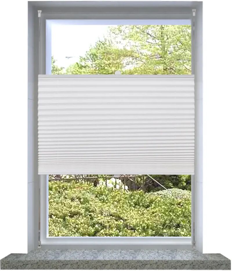 vidaXL Plisségardin 70x100 cm vit vidaXL Plisségardin 70x100 cm vit