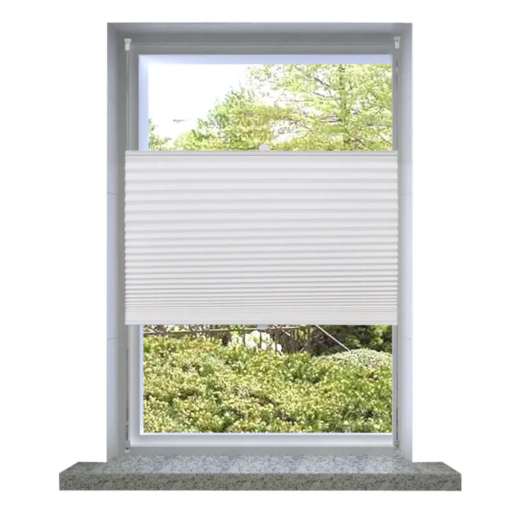 vidaXL Plisségardin 90x125cm cm vit vidaXL Plisségardin 90x125cm cm vit