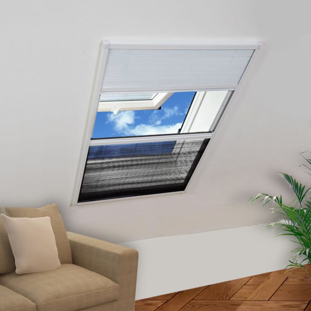 vidaXL Insektsnät plissé till fönster 160 x 110 cm med solskydd vidaXL Insektsnät plissé till fönster 160 x 110 cm med solskydd