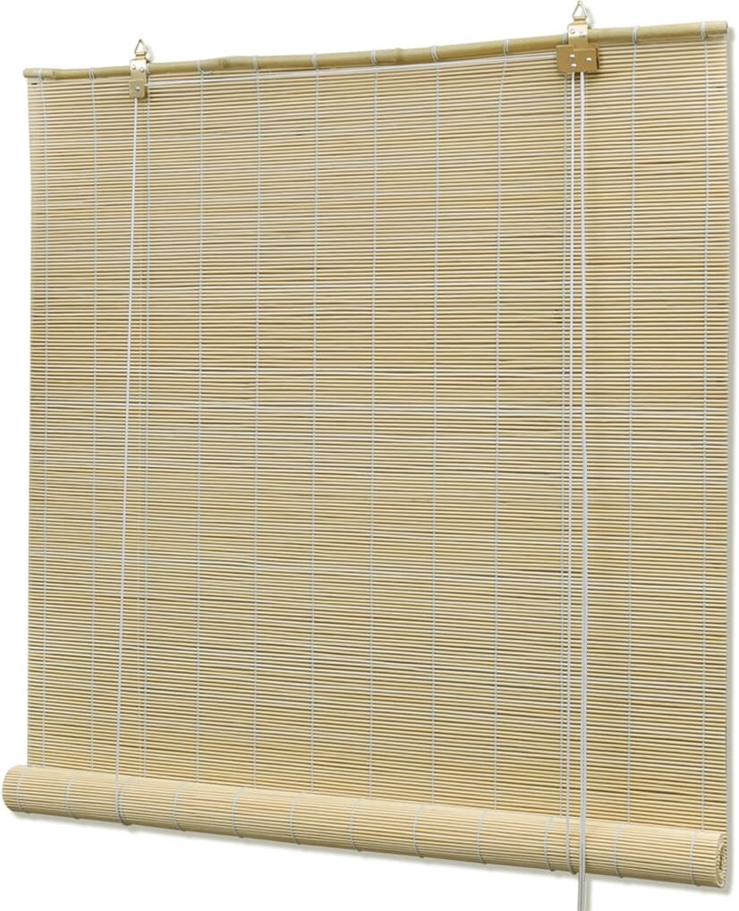 vidaXL Rullgardin i bambu 120 x 160 cm natur vidaXL Rullgardin i bambu 120 x 160 cm natur
