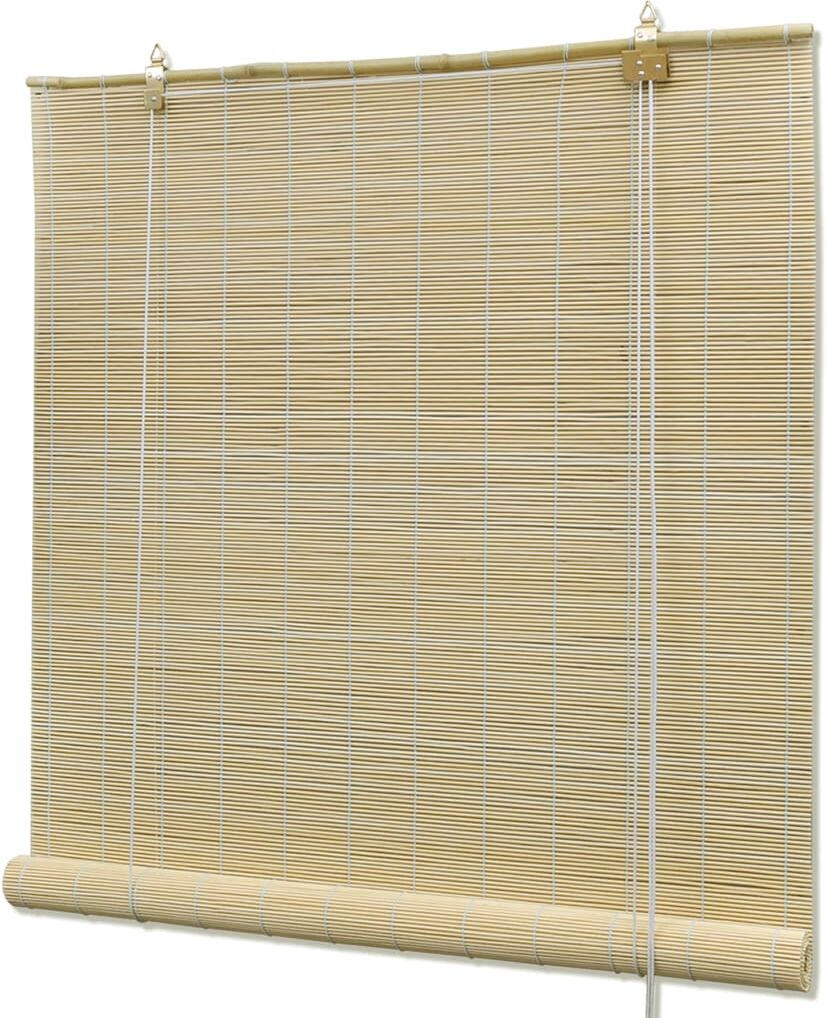 vidaXL Rullgardin naturlig bambu 120 x 220 cm