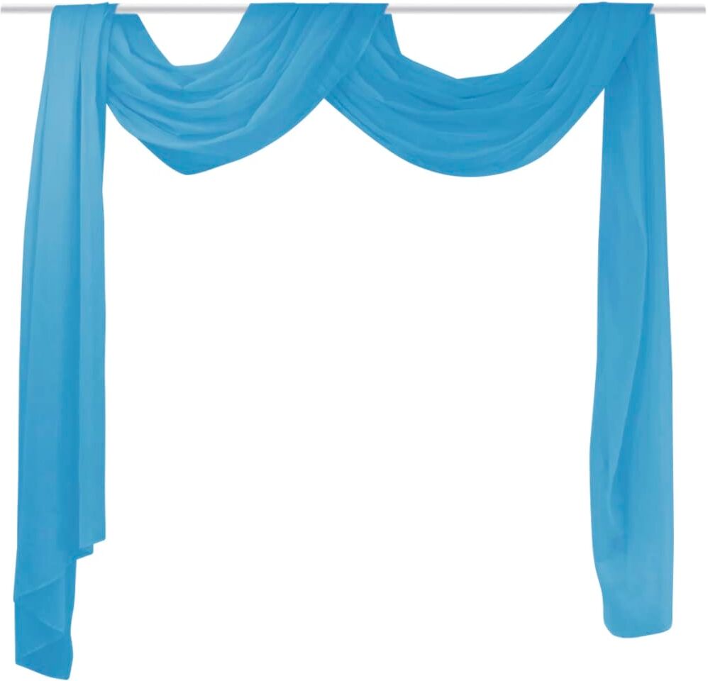 vidaXL Skir voile draperad gardin 140 x 600 cm Turkos vidaXL Skir voile draperad gardin 140 x 600 cm Turkos
