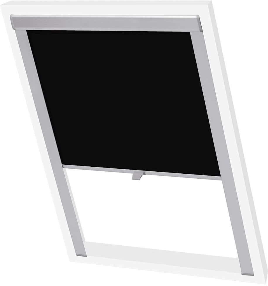 vidaXL Mörkläggande rullgardin svart F06 vidaXL Mörkläggande rullgardin svart F06