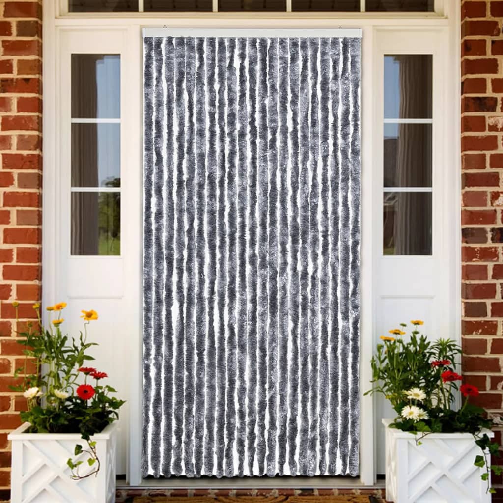 vidaXL Insektsdraperi silver 90x220 cm chenille vidaXL Insektsdraperi silver 90x220 cm chenille