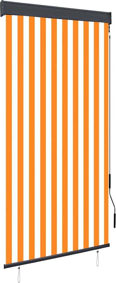 vidaXL Rullgardin utomhus 100x250 cm vit och orange vidaXL Rullgardin utomhus 100x250 cm vit och orange