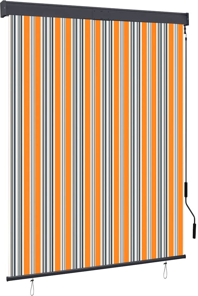 vidaXL Rullgardin utomhus 140x250 cm gul och blå