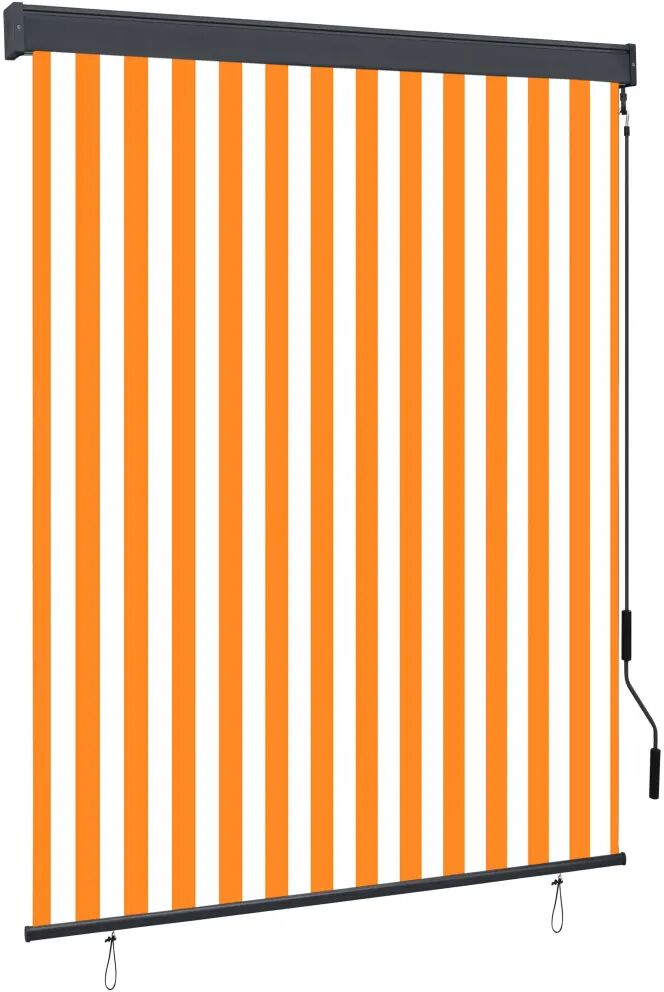 vidaXL Rullgardin utomhus 140x250 cm vit och orange vidaXL Rullgardin utomhus 140x250 cm vit och orange
