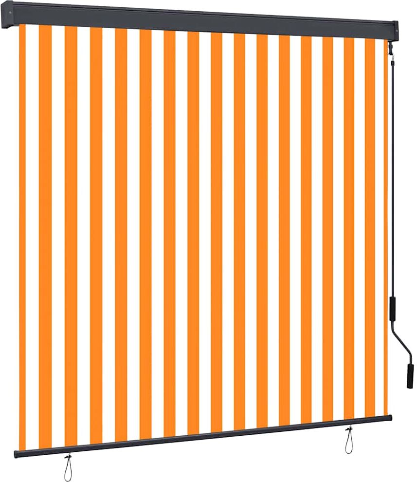vidaXL Rullgardin utomhus 170x250 cm vit och orange