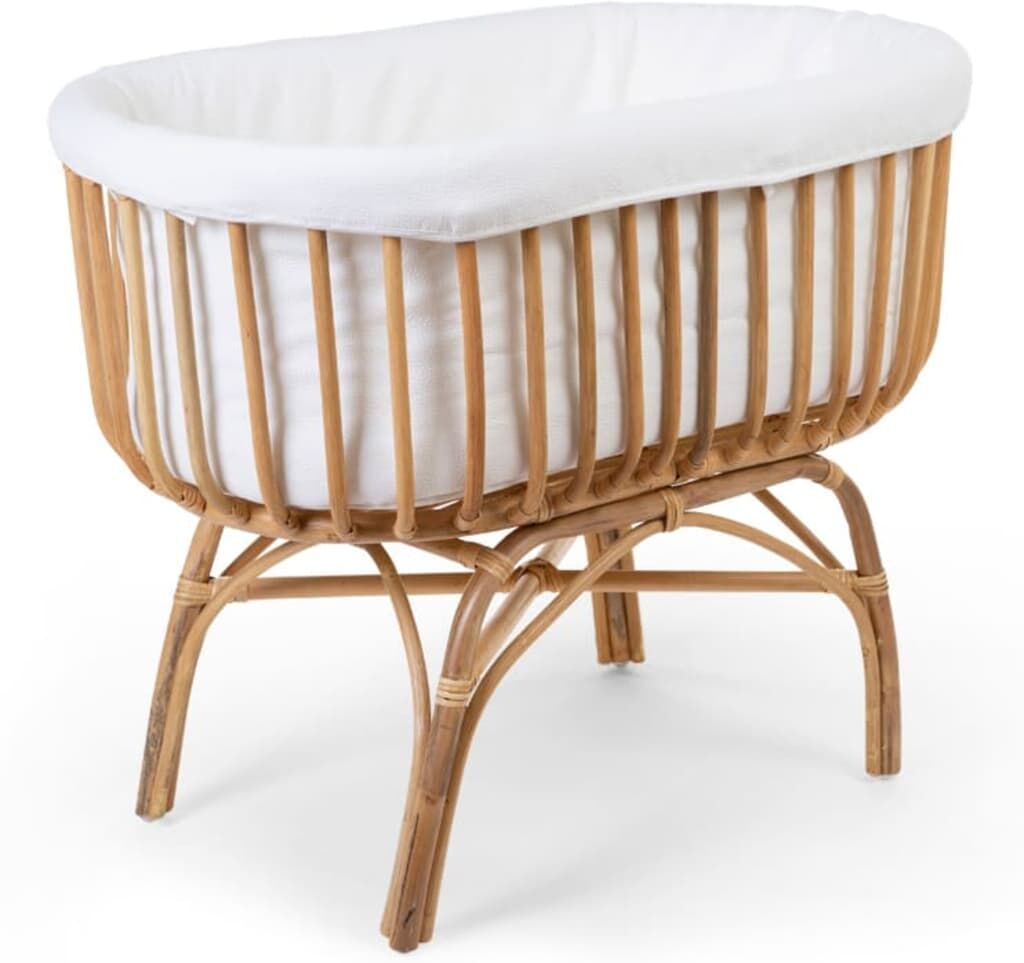 CHILDHOME Skydd för rottingvagga 95x65x33 cm benvit CHILDHOME Skydd för rottingvagga 95x65x33 cm benvit