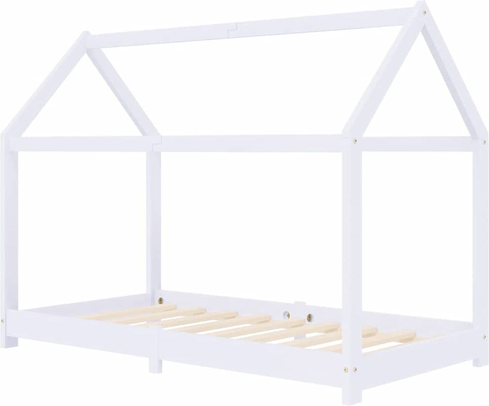 vidaXL Barnsäng vit massiv furu 80x160 cm vidaXL Barnsäng vit massiv furu 80x160 cm