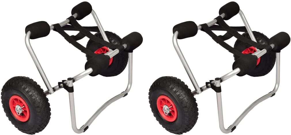 vidaXL Kajakvagnar 2 st aluminium