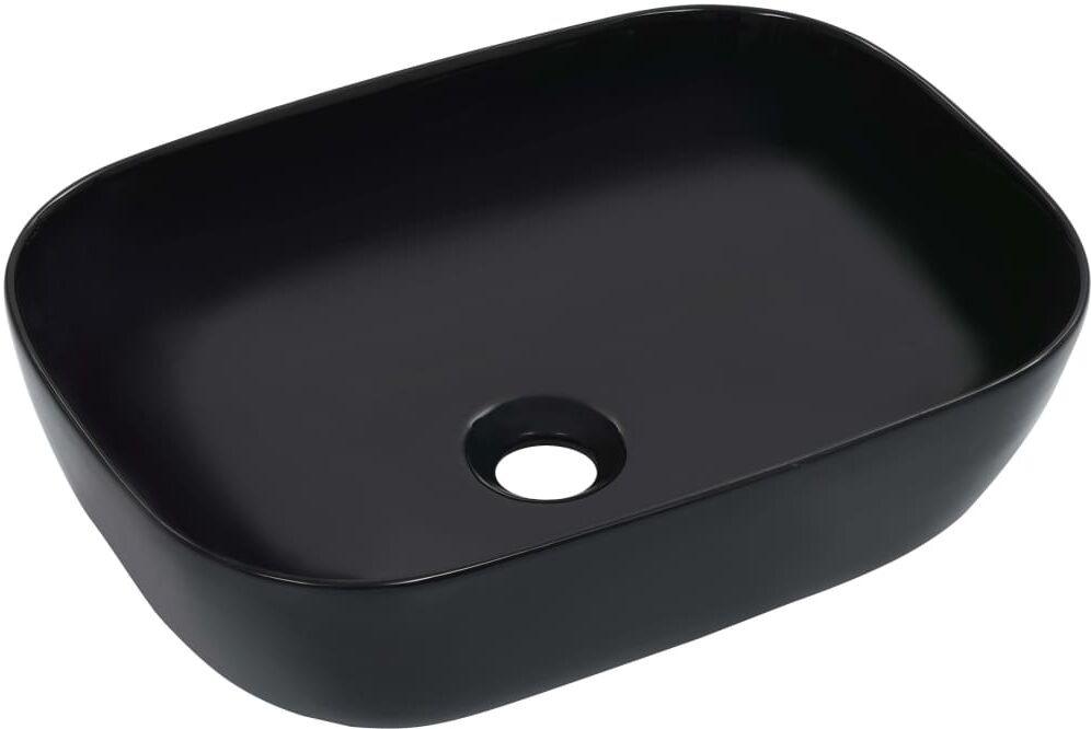 vidaXL Handfat 45,5x32x13 cm keramik svart vidaXL Handfat 45,5x32x13 cm keramik svart