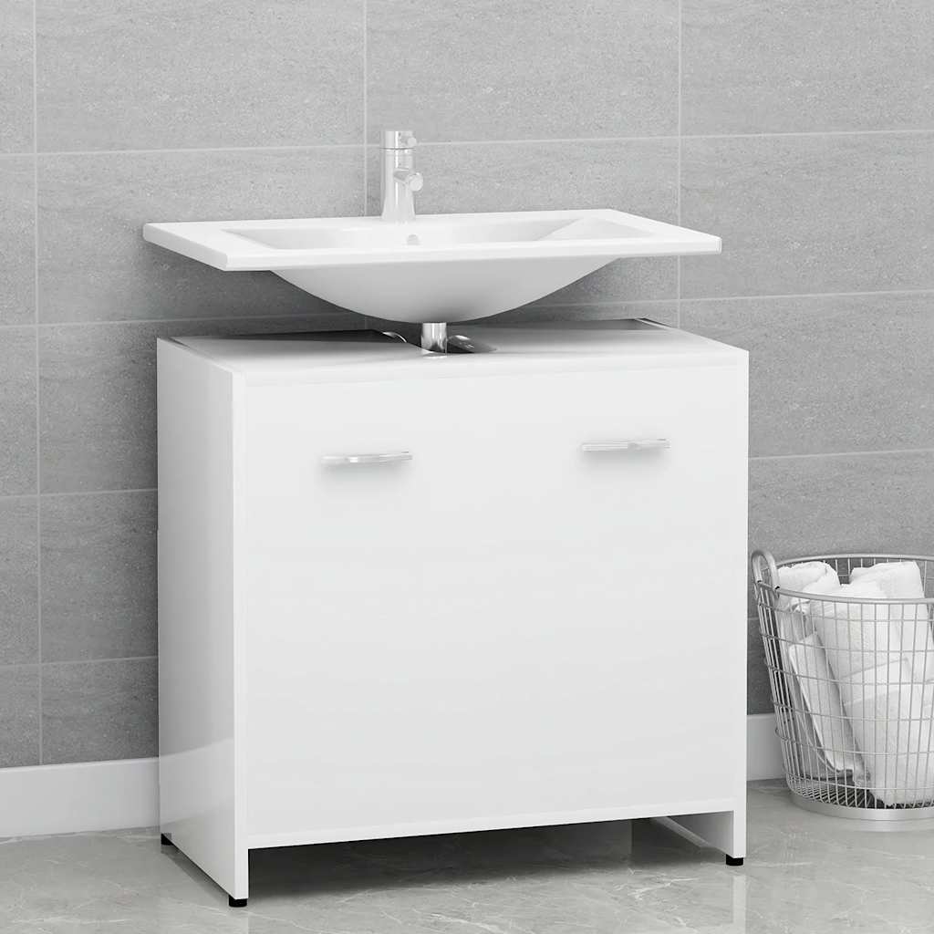 vidaXL Badrumsskåp vit 60x33x58 cm spånskiva vidaXL Badrumsskåp vit 60x33x58 cm spånskiva