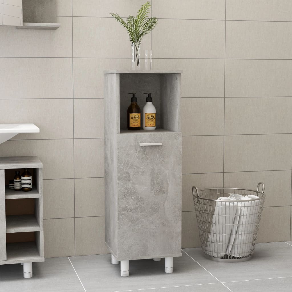 vidaXL Badrumsskåp betonggrå 30x30x95 cm spånskiva vidaXL Badrumsskåp betonggrå 30x30x95 cm spånskiva