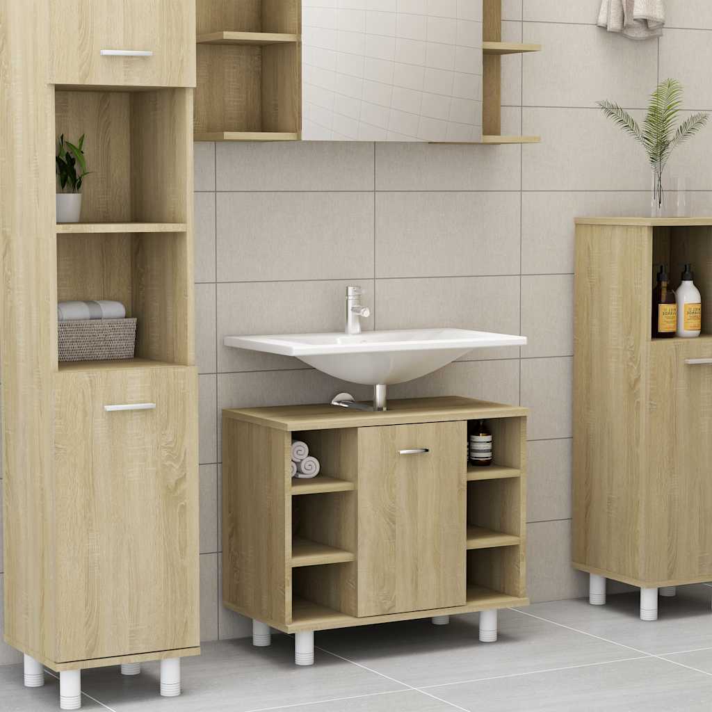 vidaXL Badrumsskåp sonoma-ek 60x32x53,5 cm spånskiva vidaXL Badrumsskåp sonoma-ek 60x32x53,5 cm spånskiva