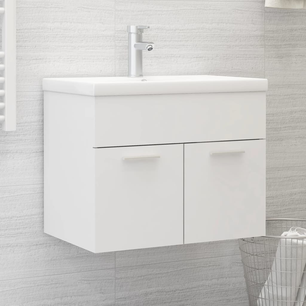 vidaXL Tvättställsskåp vit 60x38,5x46 cm spånskiva vidaXL Tvättställsskåp vit 60x38,5x46 cm spånskiva