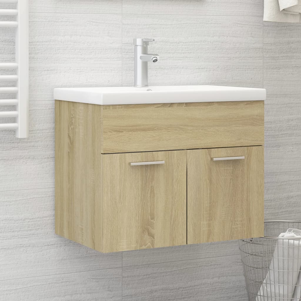 vidaXL Tvättställsskåp sonoma-ek 60x38,5x46 cm spånskiva vidaXL Tvättställsskåp sonoma-ek 60x38,5x46 cm spånskiva