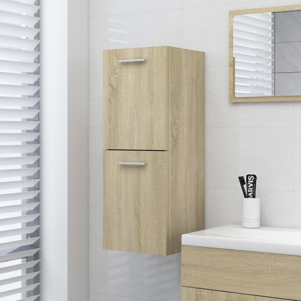 vidaXL Badrumsskåp sonoma-ek 30x30x80 cm spånskiva vidaXL Badrumsskåp sonoma-ek 30x30x80 cm spånskiva