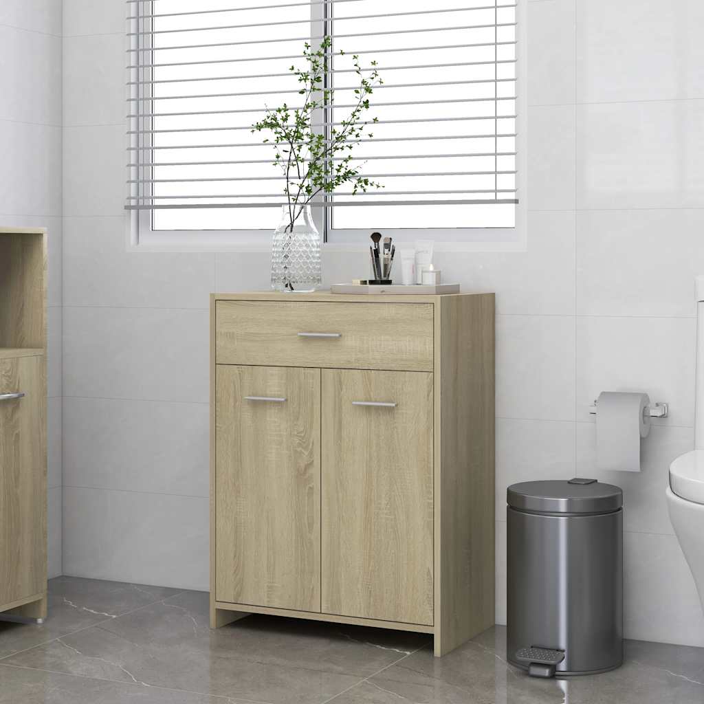 vidaXL Badrumsskåp sonoma-ek 60x33x80 cm spånskiva vidaXL Badrumsskåp sonoma-ek 60x33x80 cm spånskiva