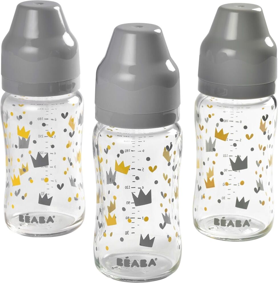 Beaba Nappflaska med bred hals 3 st 240ml glas