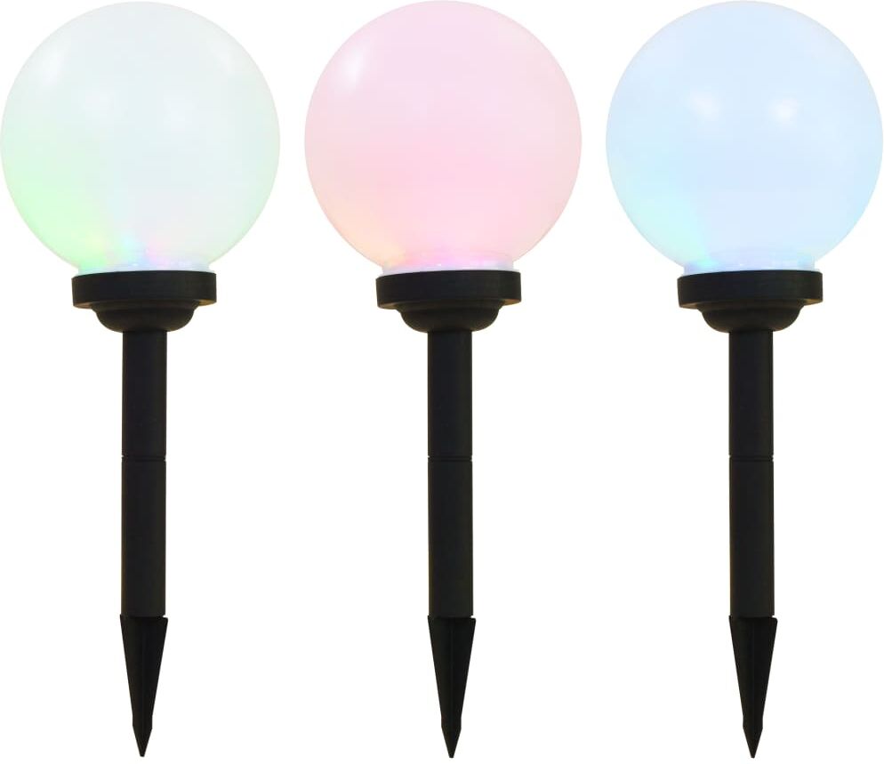 vidaXL Sollampa LED set 3 st sfäriska 20 cm RGB vidaXL Sollampa LED set 3 st sfäriska 20 cm RGB
