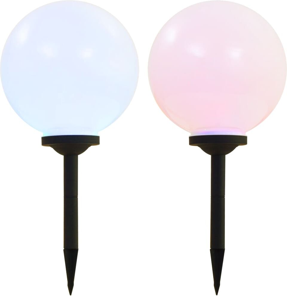 vidaXL Sollampa LED set 2 st sfäriska 30 cm RGB vidaXL Sollampa LED set 2 st sfäriska 30 cm RGB