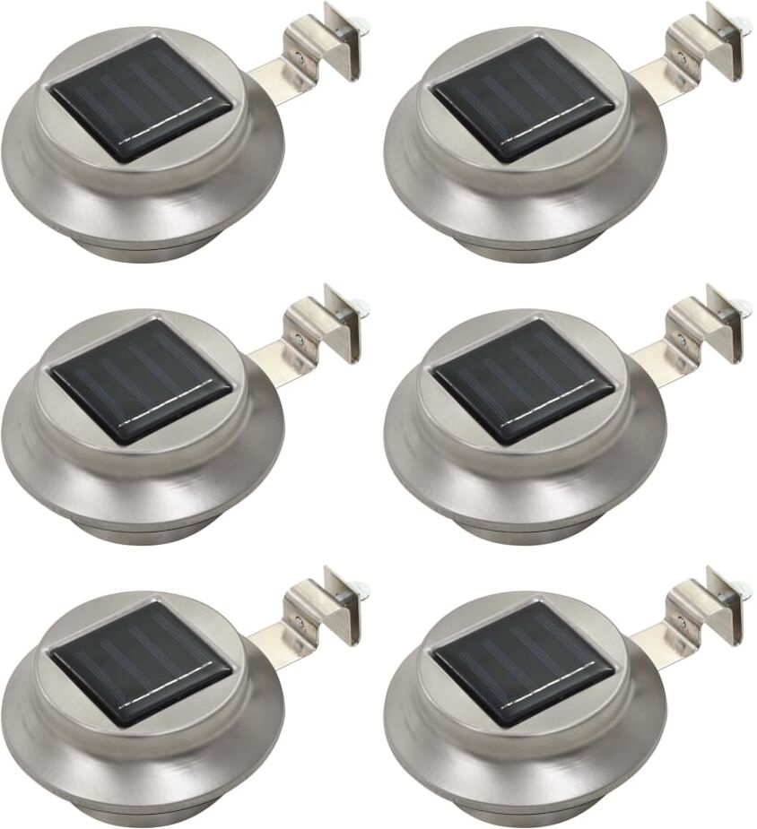 vidaXL Sollampa LED set 6 st rund 12 cm vit vidaXL Sollampa LED set 6 st rund 12 cm vit