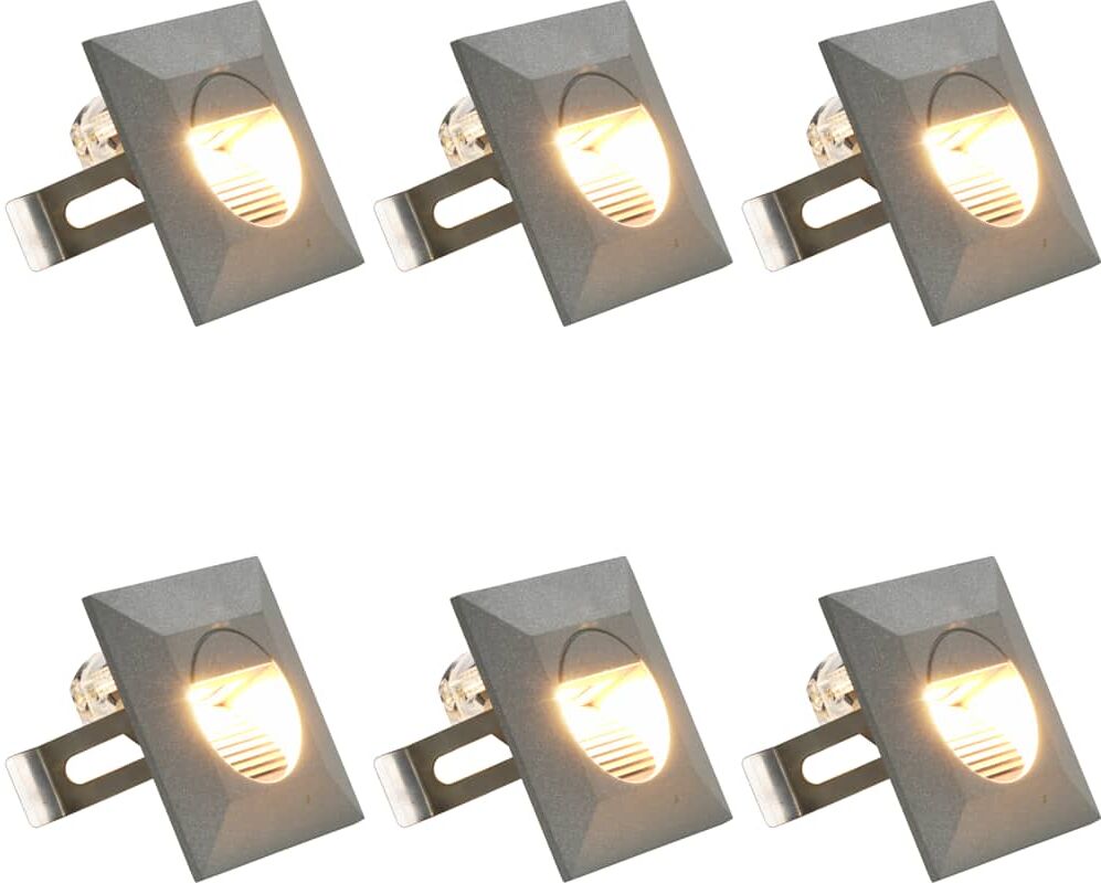 vidaXL Utomhusvägglampa LED 6 st 5 W silver fyrkantig vidaXL Utomhusvägglampa LED 6 st 5 W silver fyrkantig
