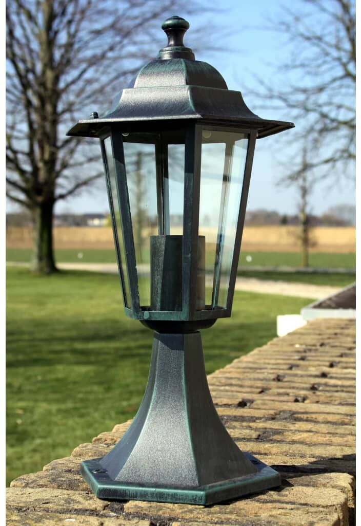 vidaXL Trädgårdslykta mörkgrön/svart aluminium vidaXL Trädgårdslykta mörkgrön/svart aluminium