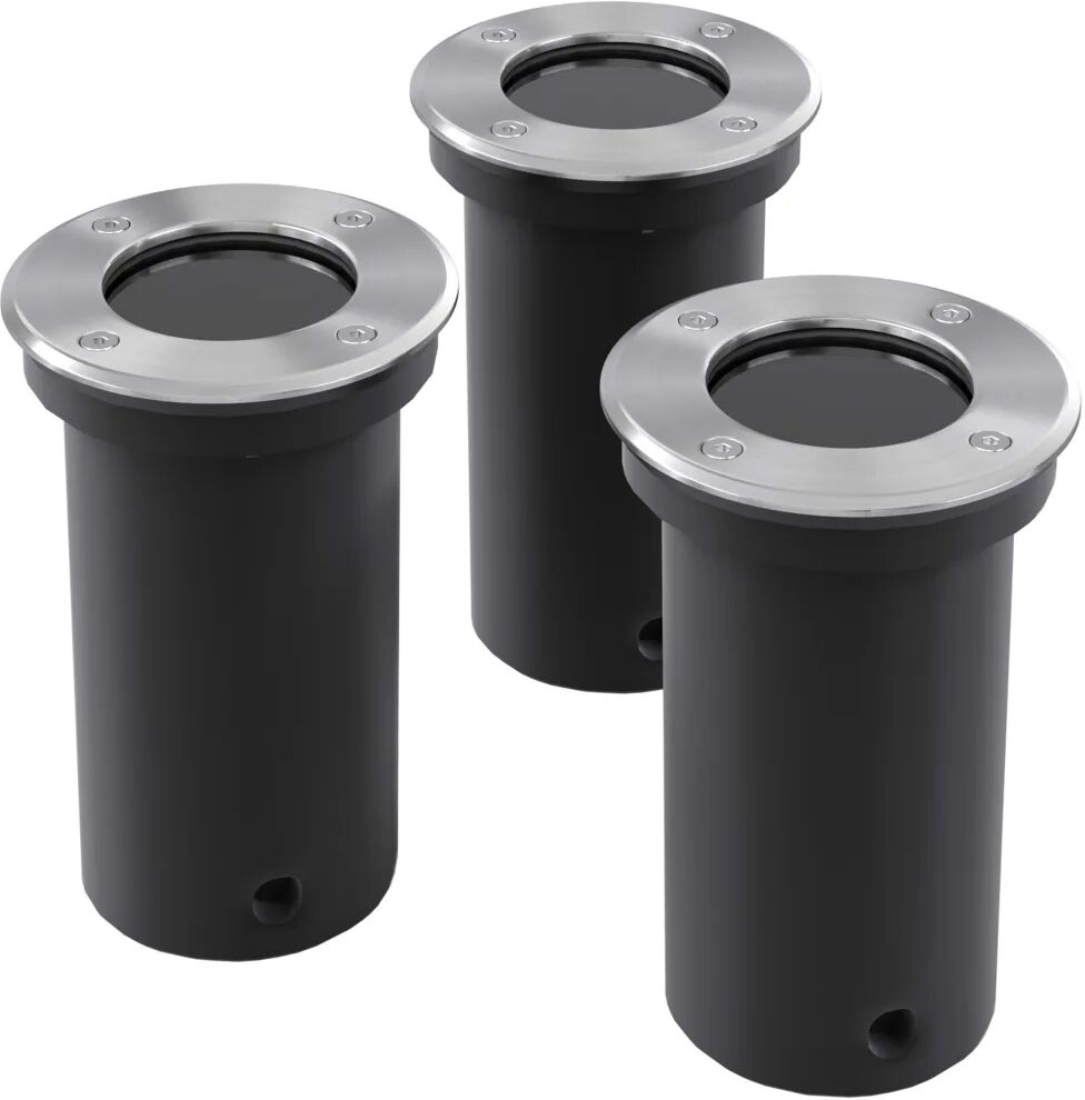 vidaXL Markbelysning rund 3-pack vidaXL Markbelysning rund 3-pack