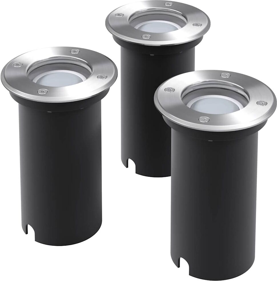 vidaXL Marklampor med LED 3 st runda vidaXL Marklampor med LED 3 st runda