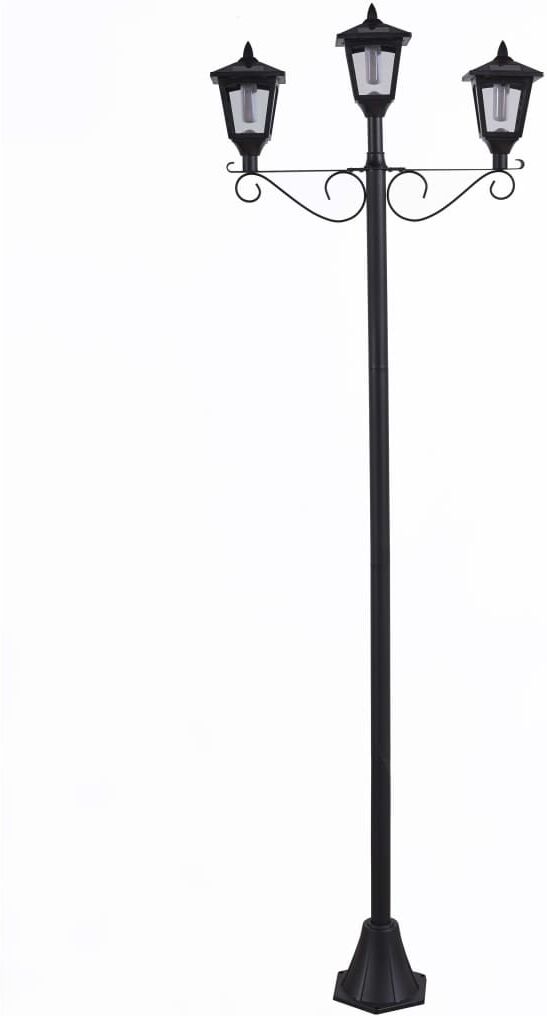 Luxform Trädgårdslykta solcell LED med 3 lyktor Brooklyn svart Luxform Trädgårdslykta solcell LED med 3 lyktor Brooklyn svart
