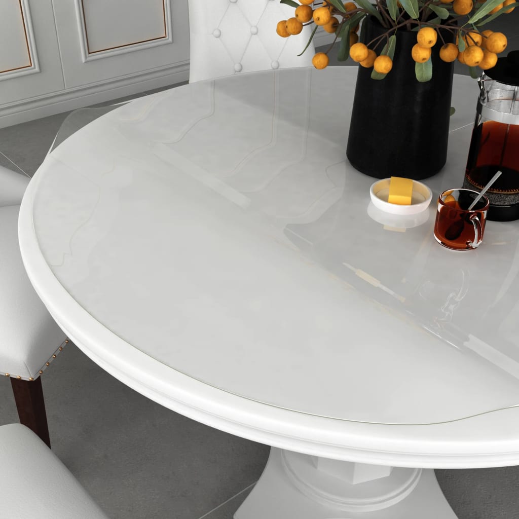 vidaXL Bordsskydd genomskinligt Ø 70 cm 2 mm PVC vidaXL Bordsskydd genomskinligt Ø 70 cm 2 mm PVC