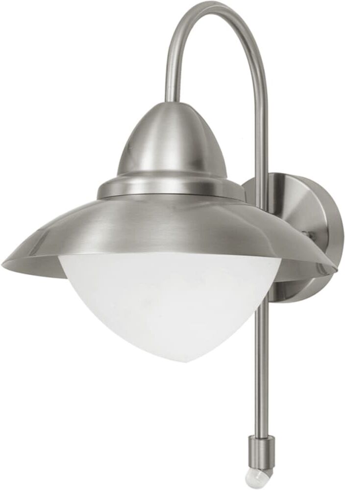 EGLO Utomhusvägglampa Sidney med sensor 60 W silver 87105 EGLO Utomhusvägglampa Sidney med sensor 60 W silver 87105