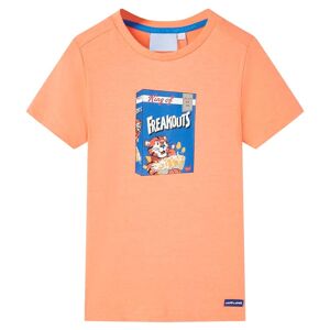 vidaXL T-shirt med korta ärmar för barn neonorange 92