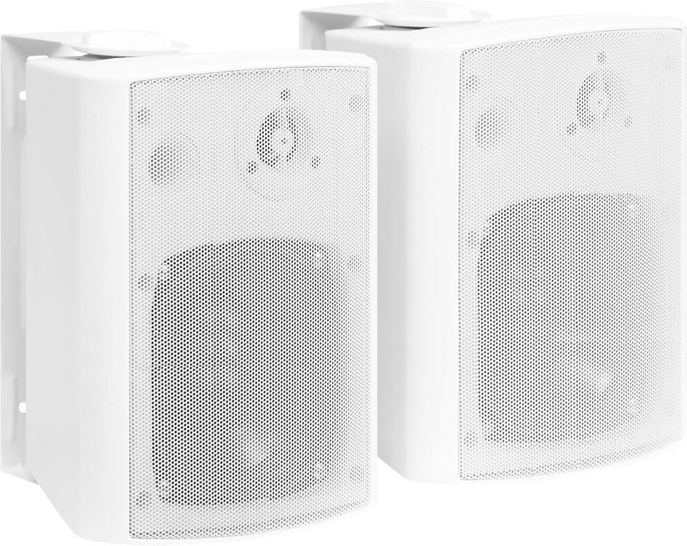 vidaXL Väggmonterade stereohögtalare 2 st vit inomhus/utomhus 100W vidaXL Väggmonterade stereohögtalare 2 st vit inomhus/utomhus 100W