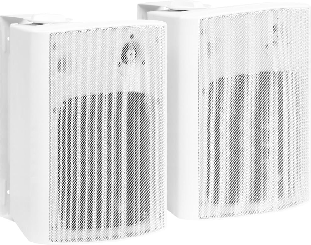 vidaXL Väggmonterade stereohögtalare 2 st vit inomhus/utomhus 120W vidaXL Väggmonterade stereohögtalare 2 st vit inomhus/utomhus 120W