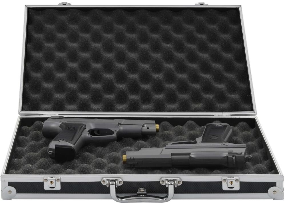 vidaXL Pistolväska aluminium ABS svart