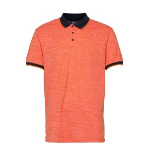 Abacus Mens Acton Polo Knitwear Short Sleeve Knitted Polos Orange Abacus