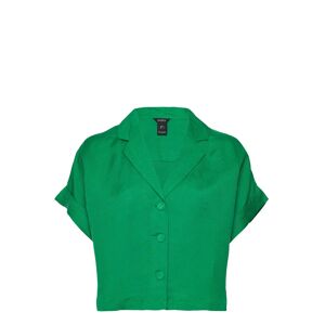 Lindex Shirt Lillie Short Sleeve Kortärmad Skjorta Grön Lindex