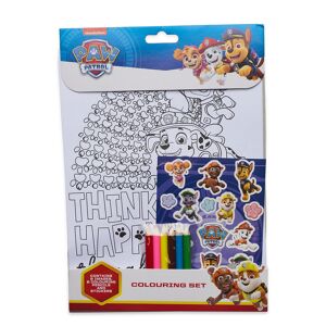 Paw Patrol Colouring Set With 6 Colour Pencils Toys Creativity Drawing & Crafts Drawing Stickers Multi/mönstrad Paw Patrol
