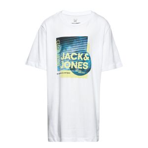 Jack & Jones Jcobooster Tee Ss Crew Neck Jun 22 Jnr T-shirts Short-sleeved Vit Jack & J S
