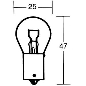 Paaschburg & Wunderlich GmbH P21W Glödlampa 12V 21W BA15s  Vit