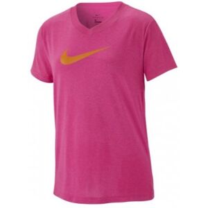 NIKE Girls Dry Tee Fushia (XS)