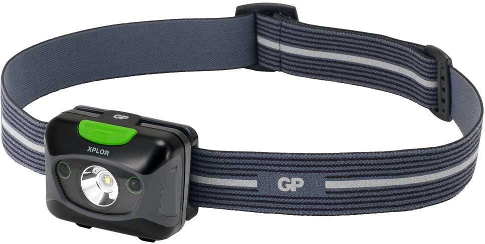 Uppladdningsbar pannlampa GP Xplor Andromeda med 300 lumen och ljussensor Uppladdningsbar pannlampa GP Xplor Andromeda med 300 lumen och ljussensor