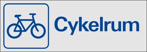Trivsel- och ordningsskylt "Cykelrum"