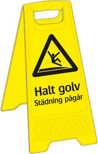 Varningsskylt "Varning halt golv" Varningsskylt "Varning halt golv"