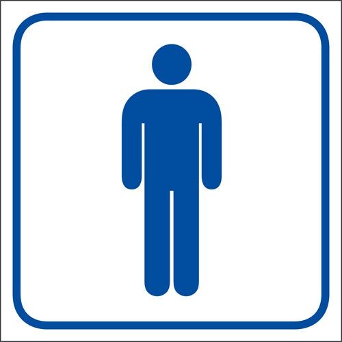 Pictogram - Självhäftande dekaler "Herr" 5-pack