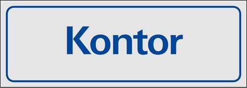 Trivsel- och ordningsskylt "Kontor" Aluminium Trivsel- och ordningsskylt "Kontor" Aluminium