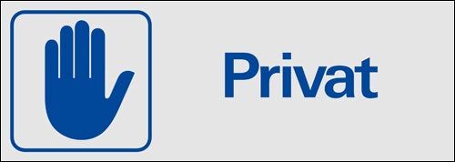 Trivsel- och ordningsskylt "Privat" Aluminium Trivsel- och ordningsskylt "Privat" Aluminium